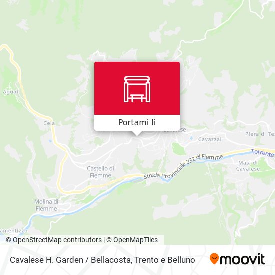Mappa Cavalese H. Garden / Bellacosta