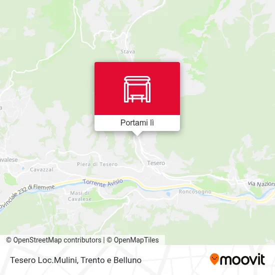 Mappa Tesero Loc.Mulini