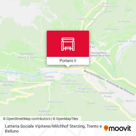 Mappa Latteria Sociale Vipiteno / Milchhof Sterzing