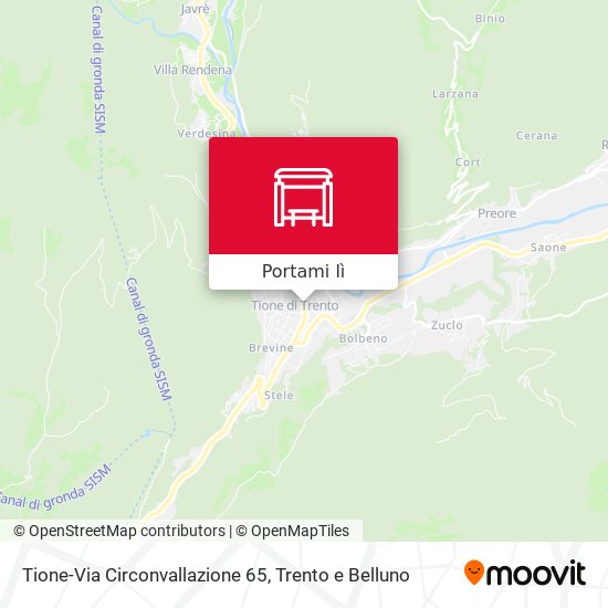 Mappa Tione-Via Circonvallazione 65