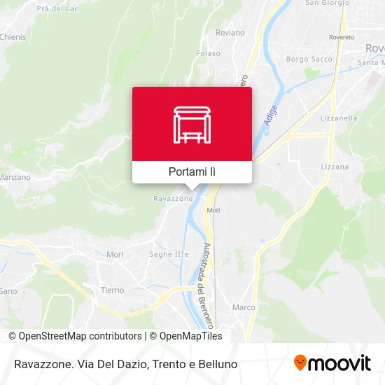 Mappa Ravazzone. Via Del Dazio