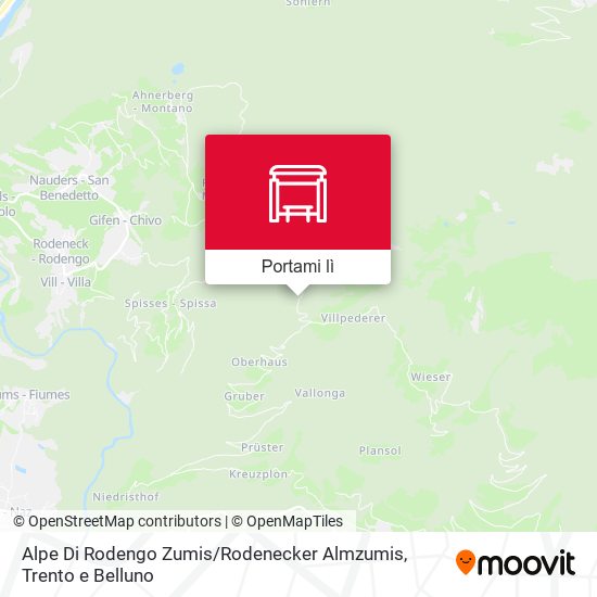 Mappa Alpe Di Rodengo Zumis / Rodenecker Almzumis