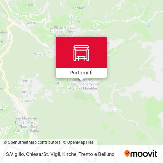 Mappa S.Vigilio, Chiesa / St. Vigil, Kirche