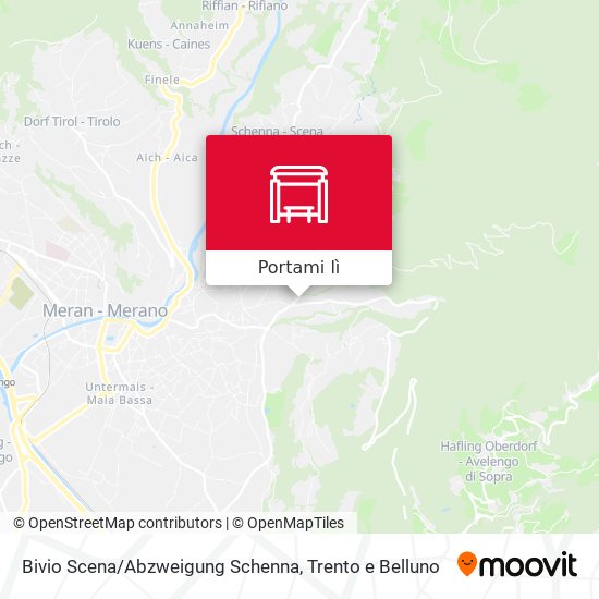 Mappa Bivio Scena/Abzweigung Schenna