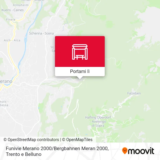 Mappa Funivie Merano 2000 / Bergbahnen Meran 2000