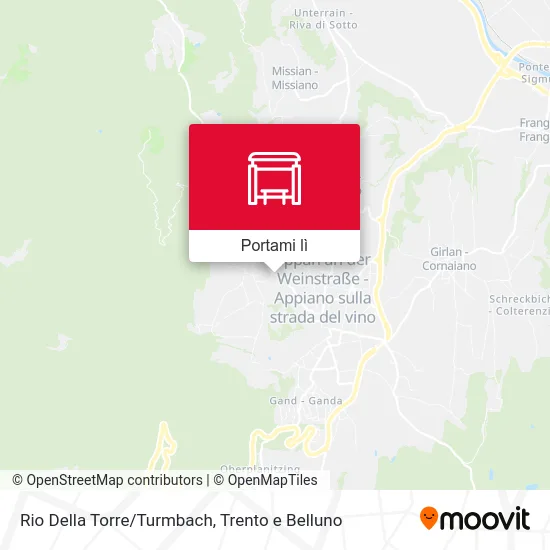 Mappa Rio Della Torre/Turmbach