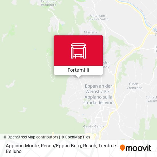 Mappa Appiano Monte, Resch / Eppan Berg, Resch