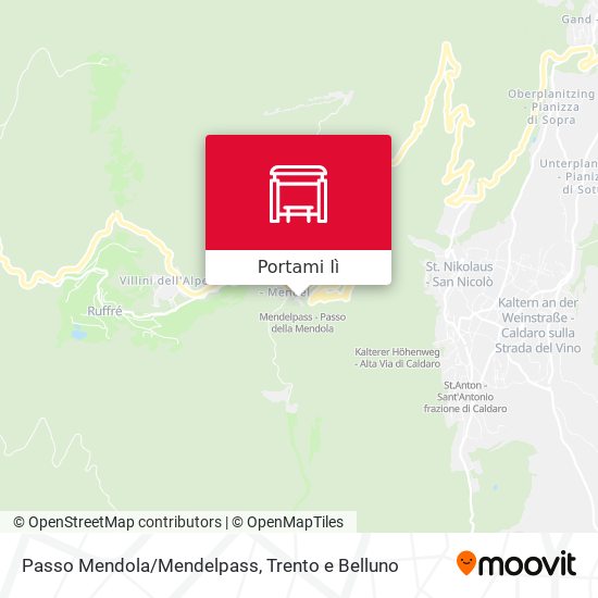 Mappa Passo Mendola/Mendelpass