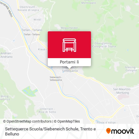 Mappa Settequerce Scuola / Siebeneich Schule
