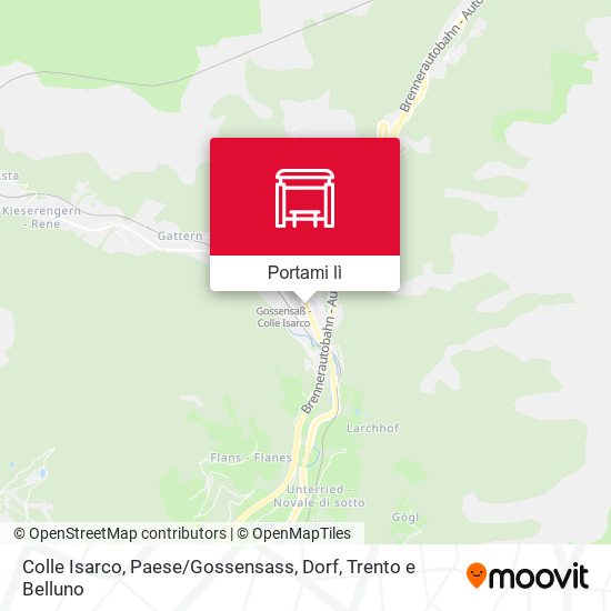 Mappa Colle Isarco, Paese / Gossensass, Dorf