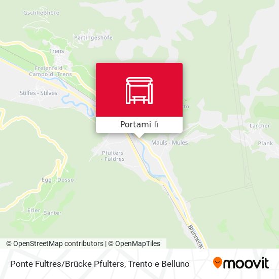 Mappa Ponte Fultres/Brücke Pfulters