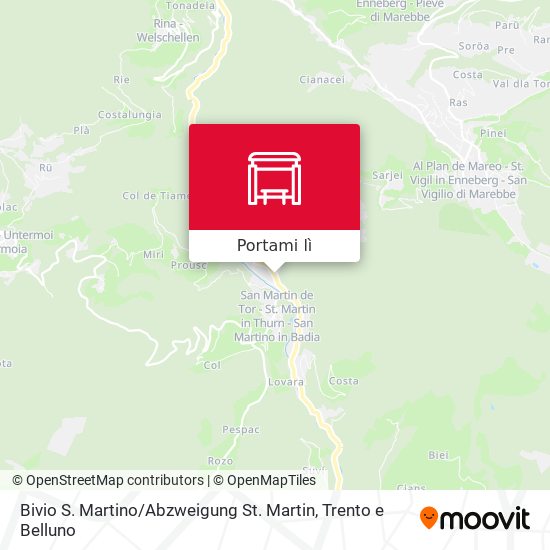 Mappa Bivio S. Martino / Abzweigung St. Martin