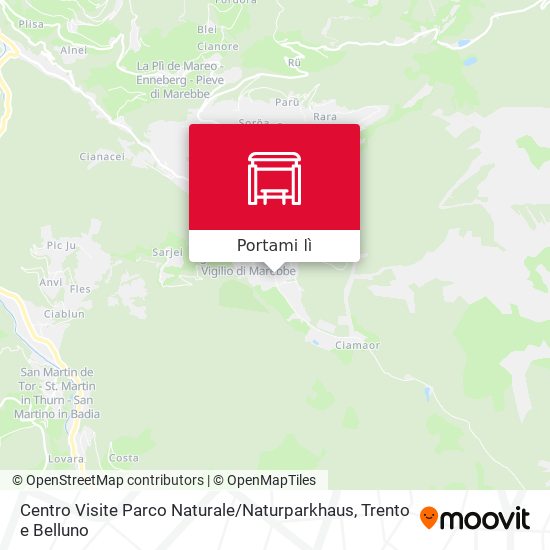 Mappa Centro Visite Parco Naturale / Naturparkhaus