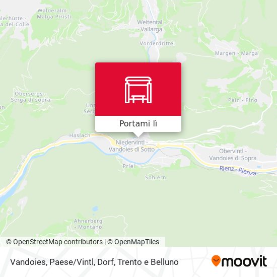 Mappa Vandoies, Paese/Vintl, Dorf