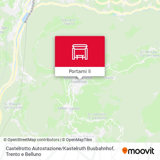 Mappa Castelrotto Autostazione / Kastelruth Busbahnhof