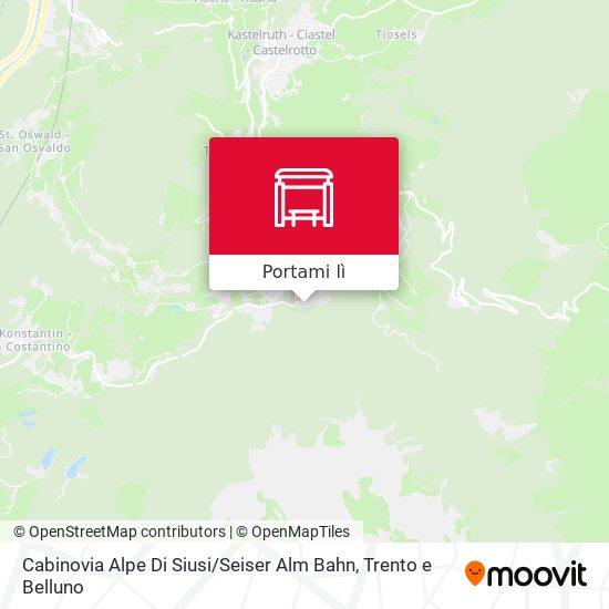 Mappa Cabinovia Alpe Di Siusi / Seiser Alm Bahn