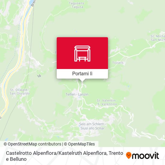 Mappa Castelrotto Alpenflora / Kastelruth Alpenflora