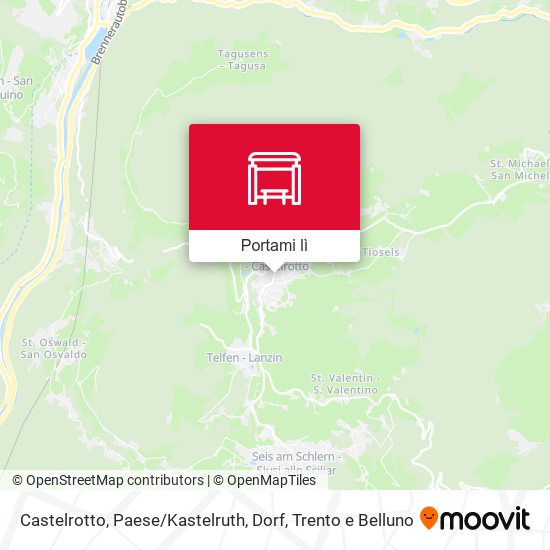 Mappa Castelrotto, Paese / Kastelruth, Dorf