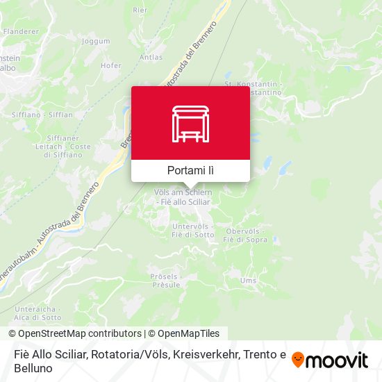 Mappa Fiè Allo Sciliar, Rotatoria / Völs, Kreisverkehr