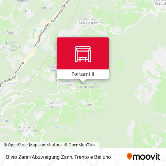 Mappa Bivio Zann/Abzweigung Zann