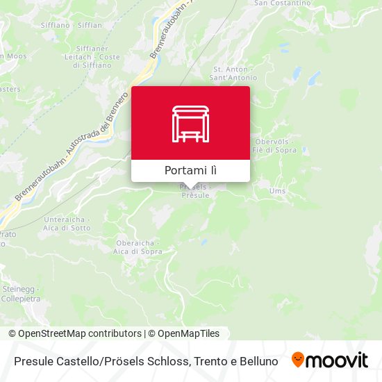 Mappa Presule Castello / Prösels Schloss