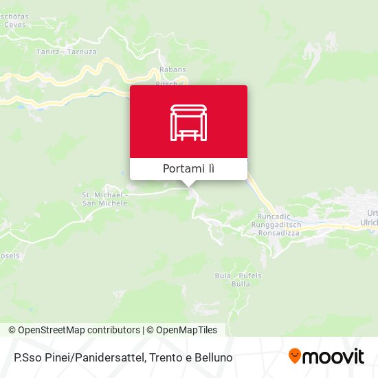 Mappa P.Sso Pinei/Panidersattel