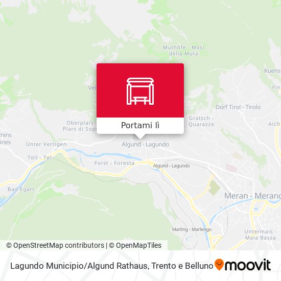 Mappa Lagundo Municipio / Algund Rathaus