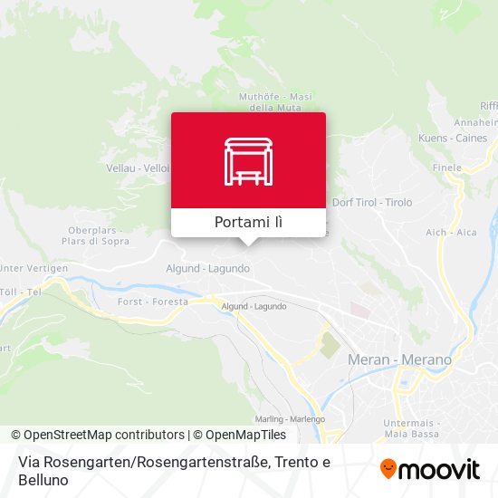 Mappa Via Rosengarten / Rosengartenstraße