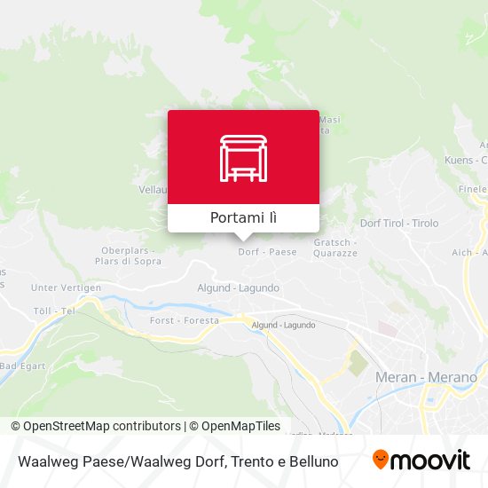 Mappa Waalweg Paese/Waalweg Dorf