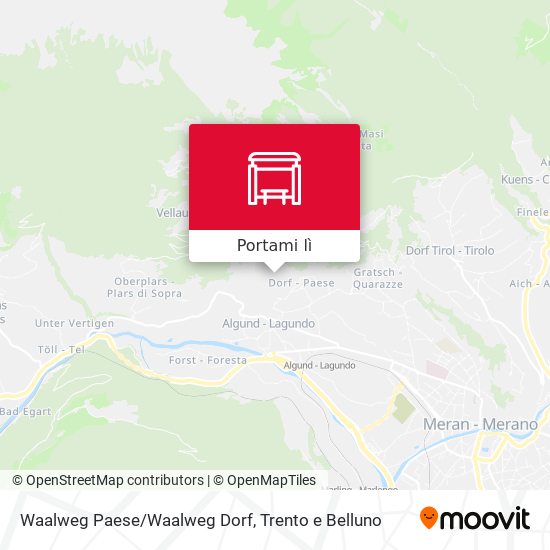 Mappa Waalweg Paese/Waalweg Dorf
