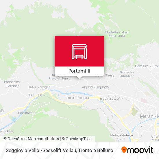 Mappa Seggiovia Velloi / Sesselift Vellau