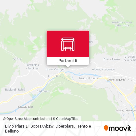 Mappa Bivio Plars Di Sopra / Abzw. Oberplars
