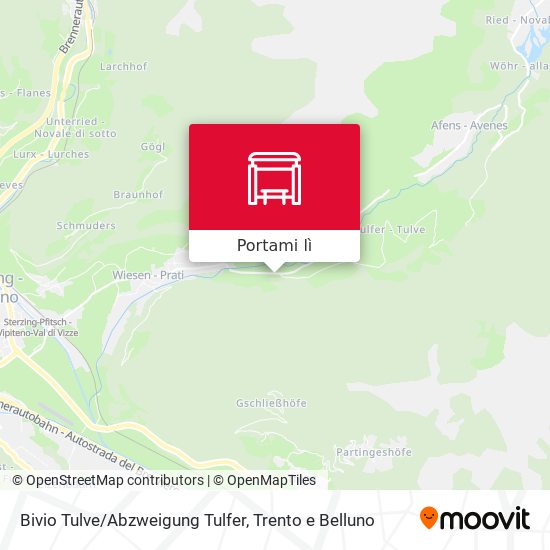 Mappa Bivio Tulve/Abzweigung Tulfer