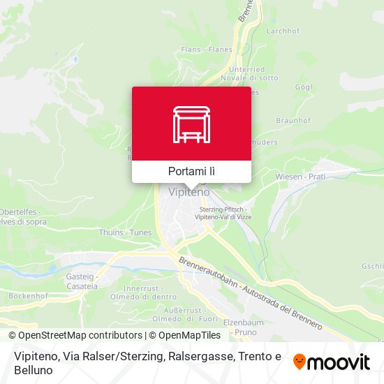 Mappa Vipiteno, Via Ralser / Sterzing, Ralsergasse