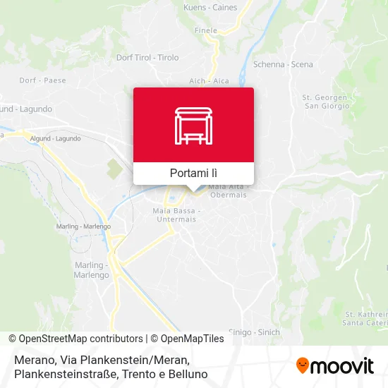 Mappa Merano, Via Plankenstein / Meran, Plankensteinstraße