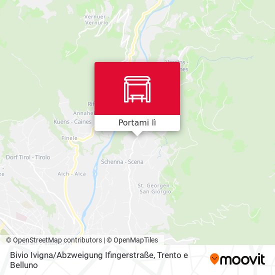 Mappa Bivio Ivigna / Abzweigung Ifingerstraße