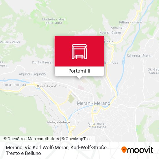 Mappa Merano, Via Karl Wolf / Meran, Karl-Wolf-Straße