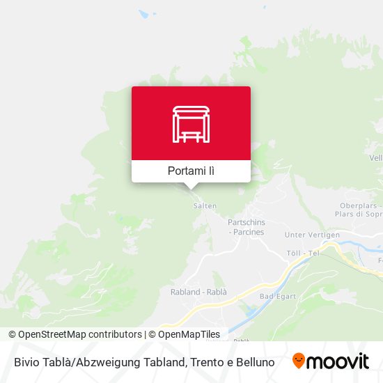 Mappa Bivio Tablà/Abzweigung Tabland