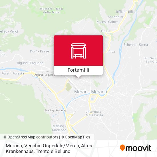 Mappa Merano, Vecchio Ospedale / Meran, Altes Krankenhaus