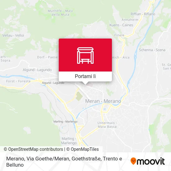 Mappa Merano, Via Goethe / Meran, Goethstraße