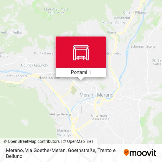 Mappa Merano, Via Goethe / Meran, Goethstraße