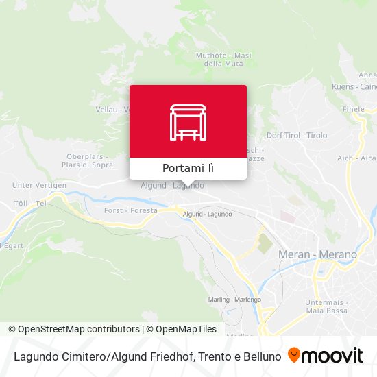 Mappa Lagundo Cimitero / Algund Friedhof