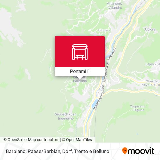 Mappa Barbiano, Paese/Barbian, Dorf