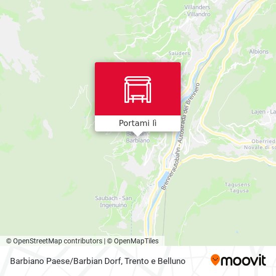 Mappa Barbiano Paese/Barbian Dorf