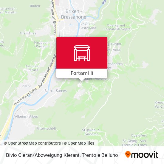 Mappa Bivio Cleran / Abzweigung Klerant