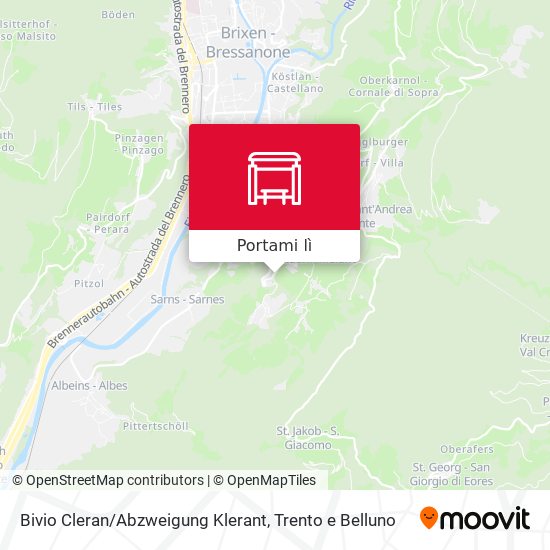 Mappa Bivio Cleran / Abzweigung Klerant