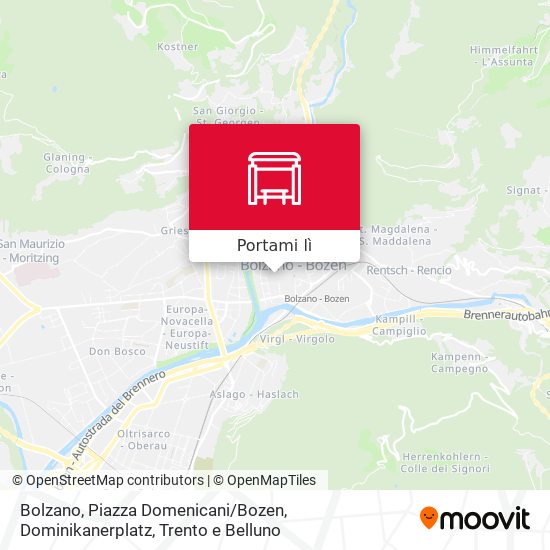 Mappa Bolzano, Piazza Domenicani / Bozen, Dominikanerplatz