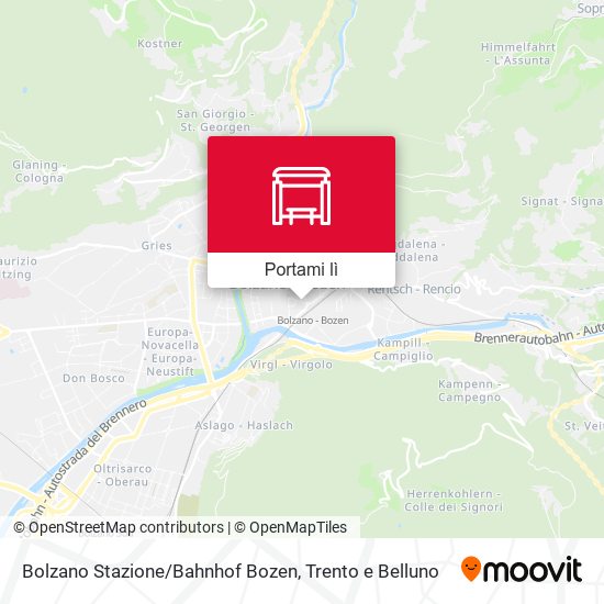 Mappa Bolzano Stazione/Bahnhof Bozen