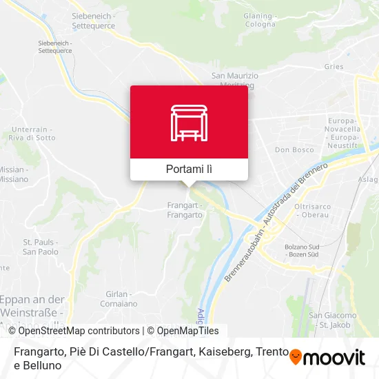 Mappa Frangarto, Piè Di Castello / Frangart, Kaiseberg