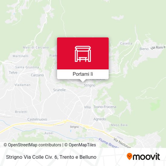 Mappa Strigno Via Colle Civ. 6